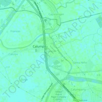 Topografische Karte Corazon, Höhe, Relief