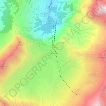 Topografische Karte Engstligenalp, Höhe, Relief