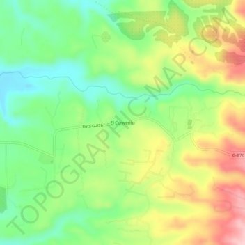 Topografische Karte El Convento, Höhe, Relief