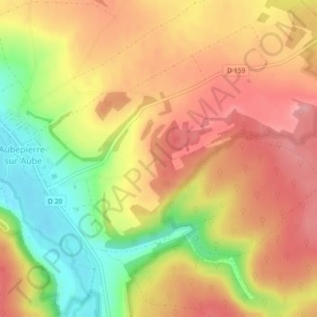 Topografische Karte Chemin des Noyers, Höhe, Relief