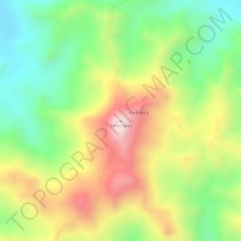 Topografische Karte Cerro Tijera, Höhe, Relief