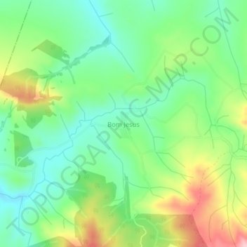 Topografische Karte Bom Jesus, Höhe, Relief