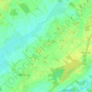 Topografische Karte Hammel, Höhe, Relief