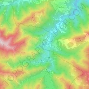 Topografische Karte Ridracoli, Höhe, Relief