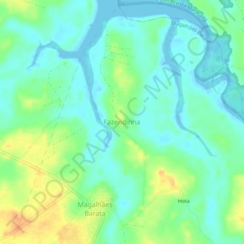 Topografische Karte Fazendinha, Höhe, Relief
