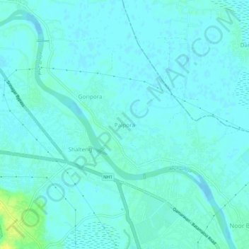 Topografische Karte Palpora, Höhe, Relief