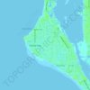 Topografische Karte Sarasota Beach, Höhe, Relief