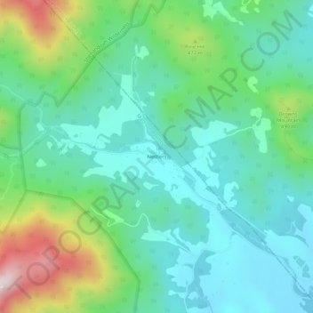 Topografische Karte Nethers, Höhe, Relief