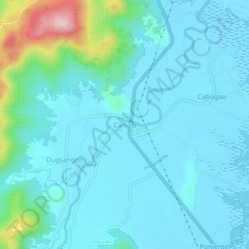 Topografische Karte Campo, Höhe, Relief