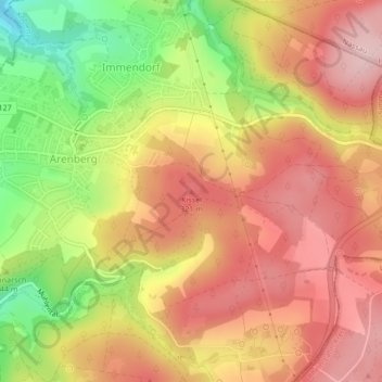Topografische Karte Kissel, Höhe, Relief