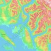 Topografische Karte Sutton Islets, Höhe, Relief
