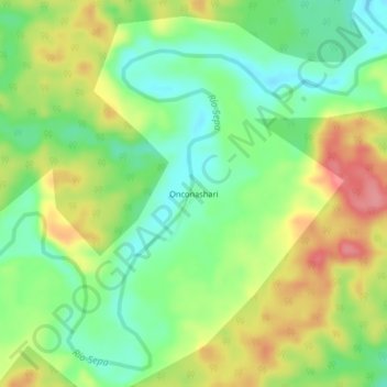 Topografische Karte Onconashari, Höhe, Relief