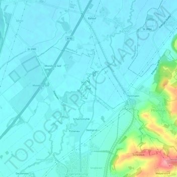 Topografische Karte Troll, Höhe, Relief