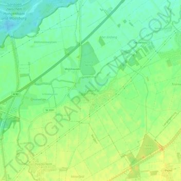 Topografische Karte Zustorf, Höhe, Relief