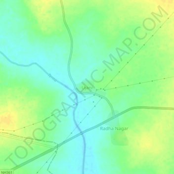 Topografische Karte Ujani, Höhe, Relief