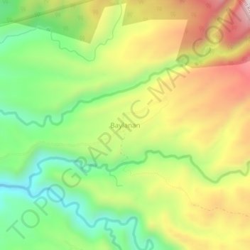 Topografische Karte Baylanan, Höhe, Relief