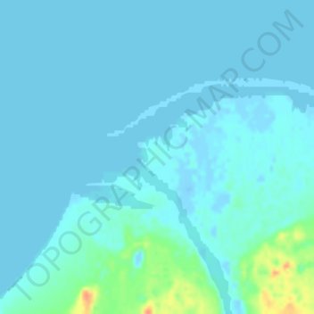 Topografische Karte Cape York, Höhe, Relief