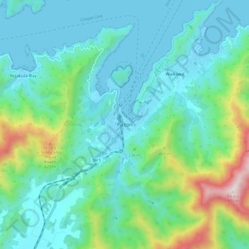 Topografische Karte Picton, Höhe, Relief