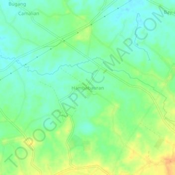 Topografische Karte Hambabauran, Höhe, Relief