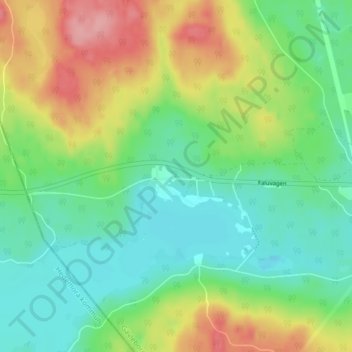 Topografische Karte Edsken, Höhe, Relief