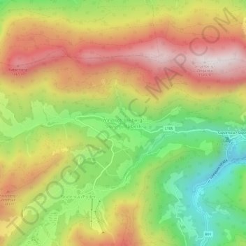 Topografische Karte Windisch Bleiberg, Höhe, Relief