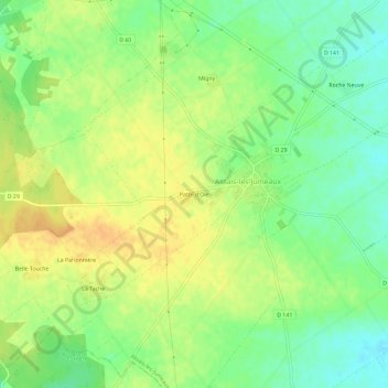 Topografische Karte Patte d'Oie, Höhe, Relief