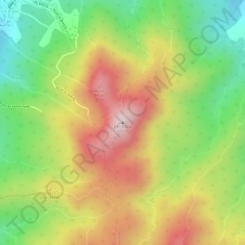 Topografische Karte Dos D'âne, Höhe, Relief