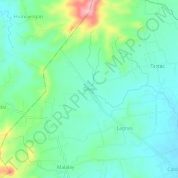 Topografische Karte Dilao, Höhe, Relief