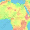 Topografische Karte Afrika, Höhe, Relief