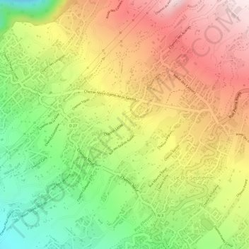 Topografische Karte Trois Mares les Bas, Höhe, Relief