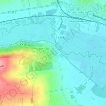 Topografische Karte Im Rebgarten, Höhe, Relief