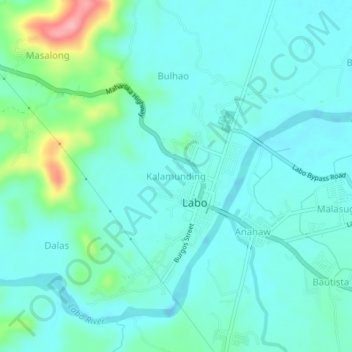 Topografische Karte Kalamunding, Höhe, Relief