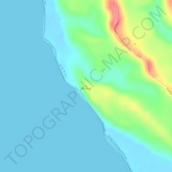 Topografische Karte The Bluff, Höhe, Relief
