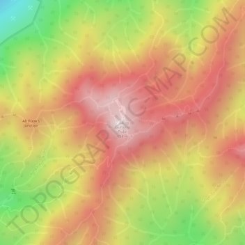 Topografische Karte Gunung Pulai, Höhe, Relief