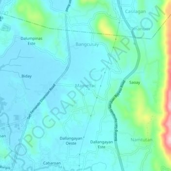 Topografische Karte Mameltac, Höhe, Relief