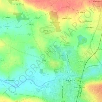 Topografische Karte La Ville Marie, Höhe, Relief