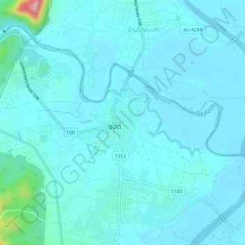 Topografische Karte Hot District, Höhe, Relief