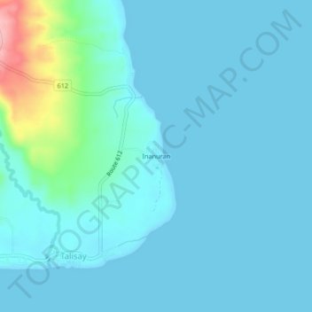 Topografische Karte Inanuran, Höhe, Relief