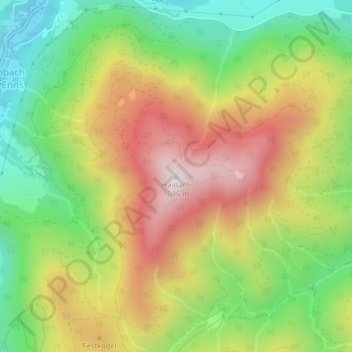 Topografische Karte Haidach, Höhe, Relief