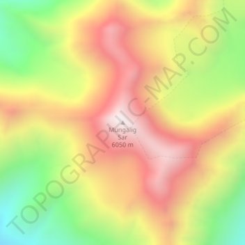 Topografische Karte Mungalig Sar, Höhe, Relief