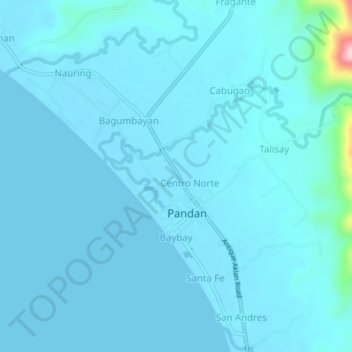 Topografische Karte Bunga, Höhe, Relief