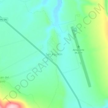 Topografische Karte San Agustín, Höhe, Relief