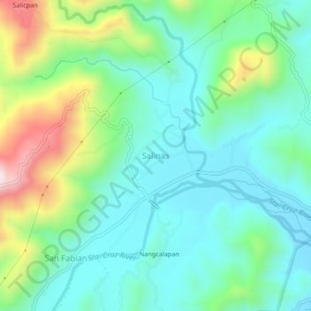 Topografische Karte Salinas, Höhe, Relief
