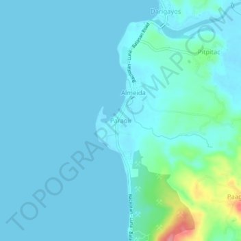 Topografische Karte Paraoir, Höhe, Relief