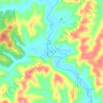 Topografische Karte Aid, Höhe, Relief