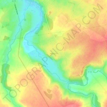 Topografische Karte Martreuil, Höhe, Relief