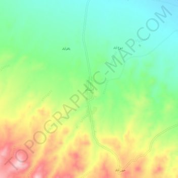 Topografische Karte استاد, Höhe, Relief