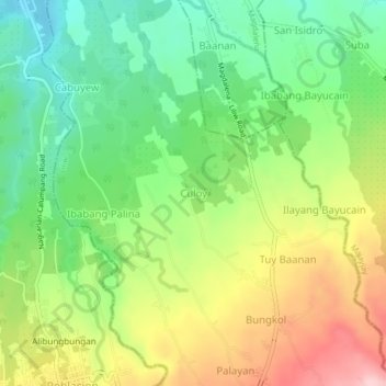 Topografische Karte Culoy, Höhe, Relief