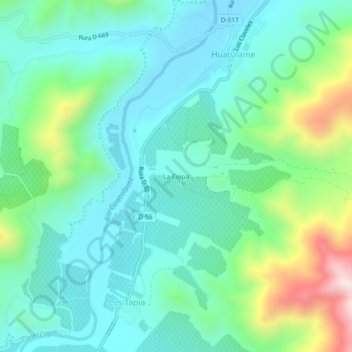 Topografische Karte La Coipa, Höhe, Relief