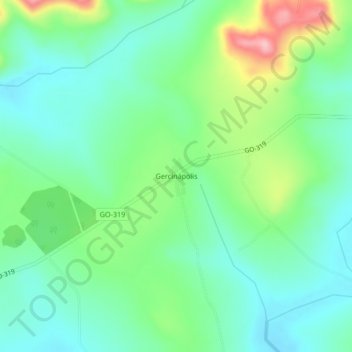 Topografische Karte Gercinápolis, Höhe, Relief